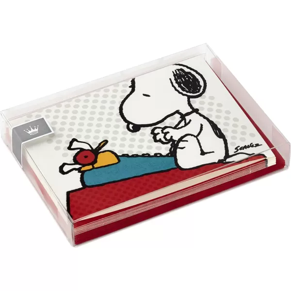 Hallmark Peanuts Blank Cards Snoopy Typing 10 Cards with Envelopes