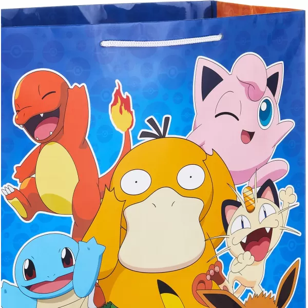 Hallmark Pokmon Wrapping Paper Rolls  Pikachu Charmander Bulbasaur Gift Wrap Paper Set of 3 Rolls 60 sq ft ttl for Birthday Kids Parties Gamers Christmas PresentsRed