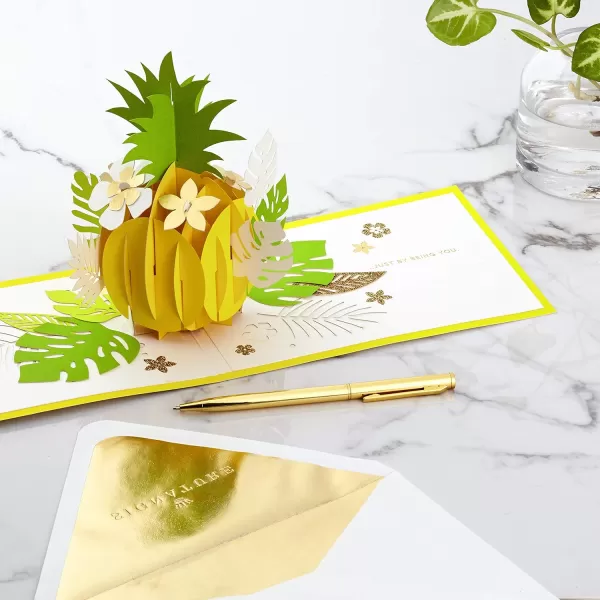 Hallmark Signature Paper Wonder Pop Up Card Pineapple Nurses Day Card Teacher Appreciation Healthcare Worker Gift 1299RZH1131Pop Up Pineapple