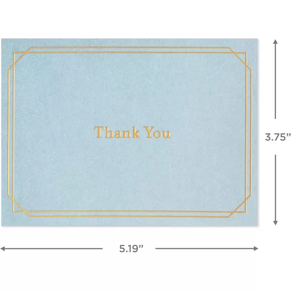 Hallmark Thank you Cards Assortment Gold Foil Solids 24 Thank You Notes with Envelopes