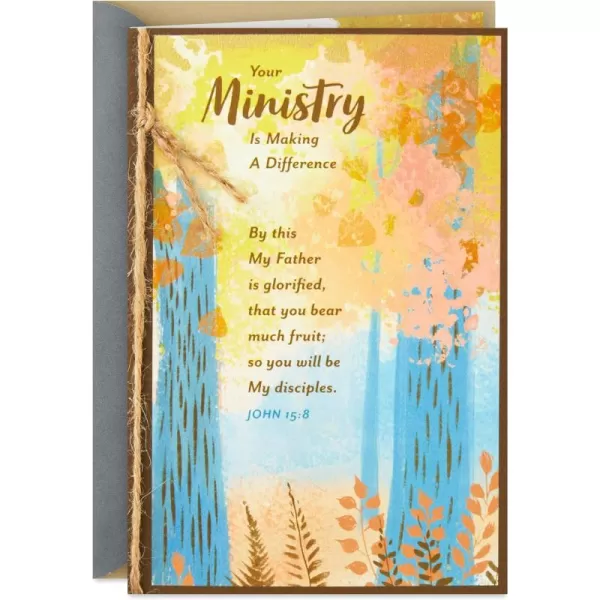 Dayspring Religious Thank You Card for Minister Making a Difference for Clergy Appreciation Day Encouragement Birthday