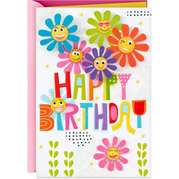 Hallmark Birthday Card for Girls Retro FlowersRetro Flowers