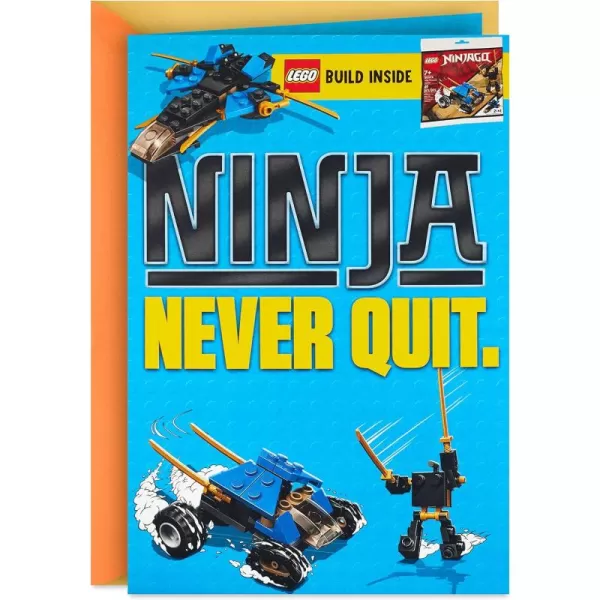 Hallmark Birthday Card for Kids with Legos Ninjago Mini Thunder Raider Building Kit Ages 7 and UpNinjago Mini Thunder Raider Building Kit  Ages 7 and Up