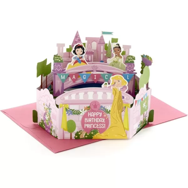 Hallmark Paper Wonder Pop Up Birthday Card for Kids Disney Princess CastlePop Up  Disney Princess