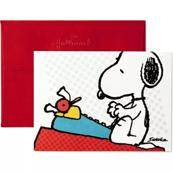 Hallmark Peanuts Blank Cards Snoopy Typing 10 Cards with Envelopes