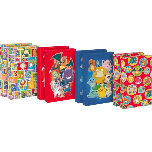 Hallmark Pokmon Wrapping Paper Rolls  Pikachu Charmander Bulbasaur Gift Wrap Paper Set of 3 Rolls 60 sq ft ttl for Birthday Kids Parties Gamers Christmas PresentsBlue