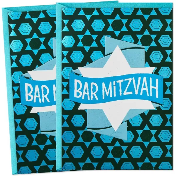 Hallmark Tree of Life Pack of 2 Bar Mitzvah Cards Mazel TovMazel Tov  2 Cards with Envelopes