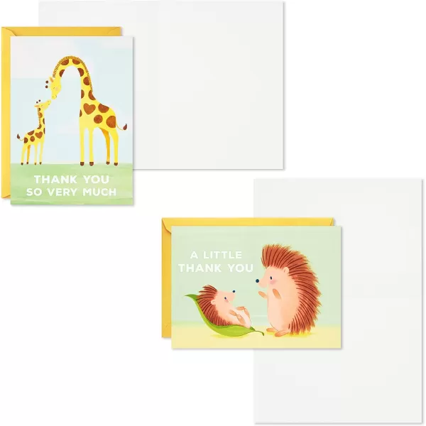 Hallmark Baby Shower Thank You Cards Assortment Baby Animals 48 Cards and EnvelopesStork Giraffes Koalas Octopus Fox Hedgehogs