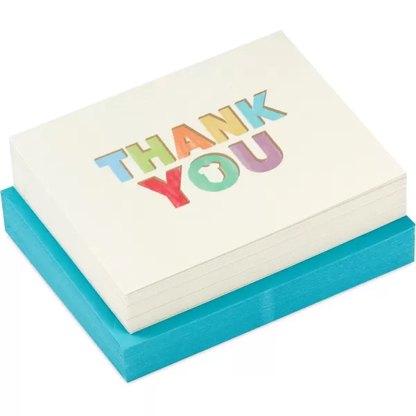 Hallmark Baby Shower Thank You Notes 40 Blank Cards with Envelopes Gender Neutral Rainbow Onesie