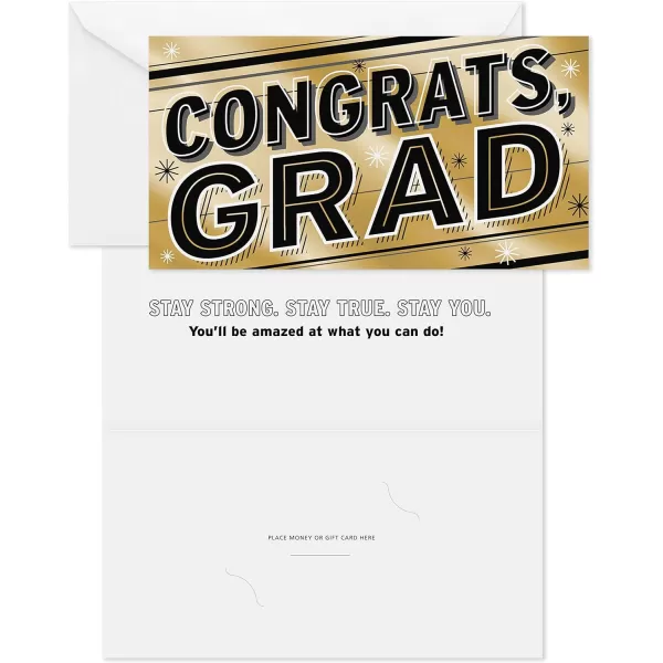 Hallmark Graduation Money Holders or Gift Card Holders Gold Foil Congrats Grad 6 Cards with EnvelopesCongrats Gold Foil  6 Money Holder Cards