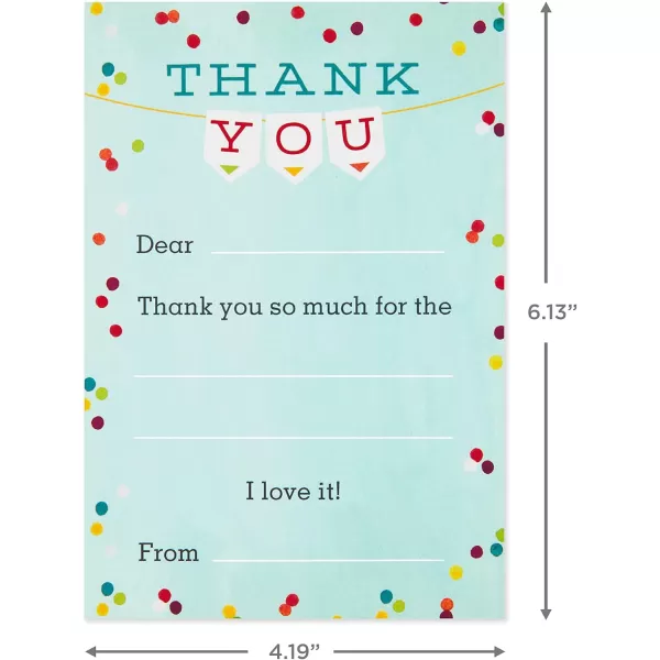 Hallmark Kids Fill in the Blank Thank You Cards 20 Cards with Envelopes