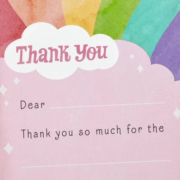 Hallmark Kids Fill in the Blank Thank You Cards Rainbow 20 Cards with Envelopes