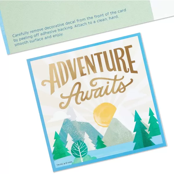 Hallmark Pack of 2 Graduation Cards with Stickers Adventure AwaitsGraduation Adventure Awaits  With Removable Decals