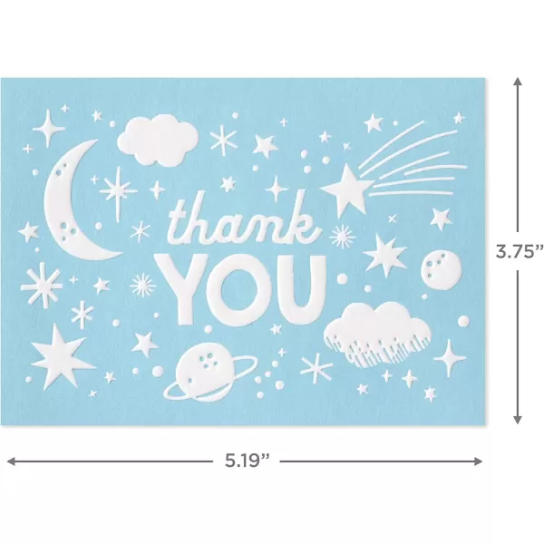 Hallmark Pack of Baby Shower Thank You Cards Outer Space 20 Thank You Notes and Envelopes