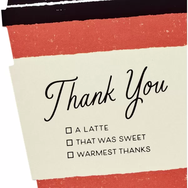 Hallmark Pack of Thank You Cards 15 Thank You Notes with Envelopes Coffee CupCoffee