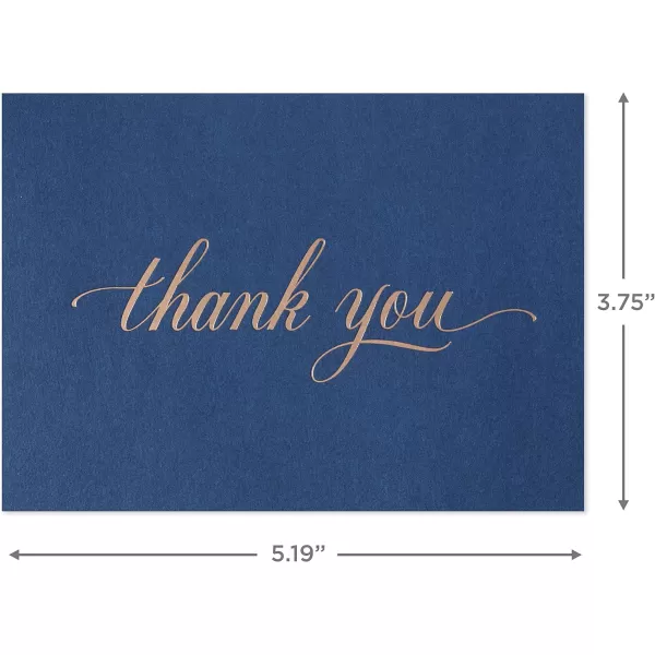 Hallmark Pack of Thank You Cards Elegant Silver Foil 40 Thank You Notes with Envelopes40 Blank Cards with Envelopes