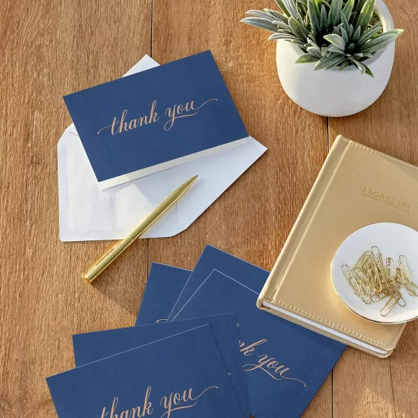 Hallmark Pack of Thank You Cards Elegant Silver Foil 40 Thank You Notes with Envelopes40 Blank Cards with Envelopes