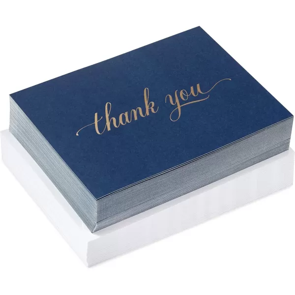 Hallmark Pack of Thank You Cards Elegant Silver Foil 40 Thank You Notes with Envelopes40 Blank Cards with Envelopes