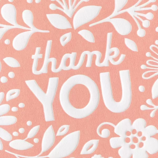 Hallmark Pack of Thank You Cards Pink Rustic Flowers 20 Thank You Notes with Envelopes for Baby Showers Weddings All Occasion20 Count Pack of 1