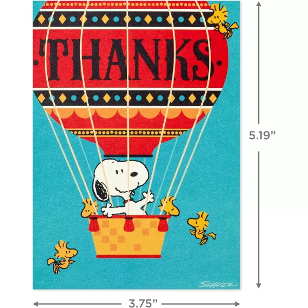 Hallmark Peanuts Thank You Cards Snoopy in Hot Air Balloon 20 Cards with Envelopes