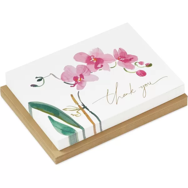 Hallmark Pink Orchid Thank You Notes 20 Blank Cards with Envelopes for Bridal Shower Baby Shower Wedding Birthday