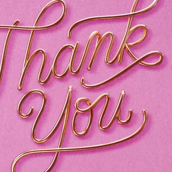 Hallmark Pink Thank You Notes 40 Blank Cards with Envelopes for Bridal Showers Birthdays Graduations