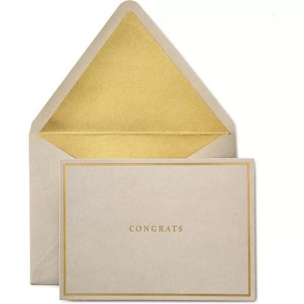 Hallmark Signature Gold Boxed Stationery Note Cards AssortmentCongratulations Cards Blank Cards Thank You Cards 24 Cards With Envelopes and Organizer with DividersSignature Gold