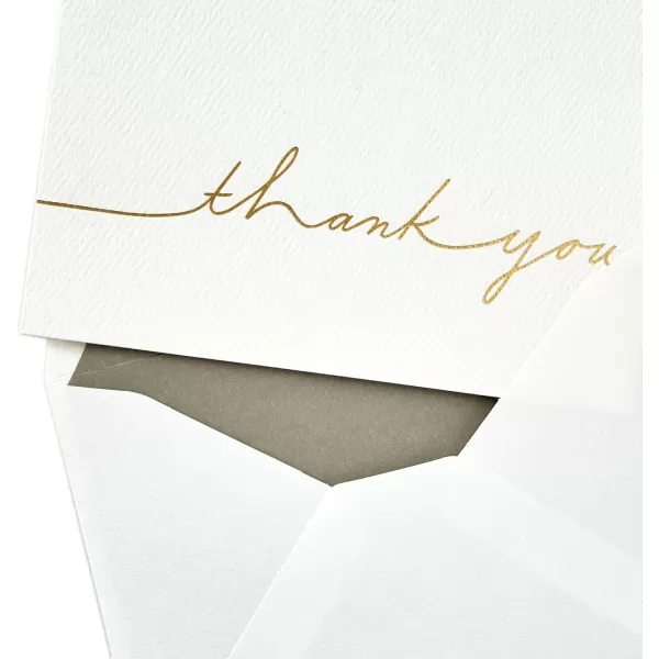 Hallmark Signature Gold Thank You Cards Gold Script 10 Cards with Envelopes