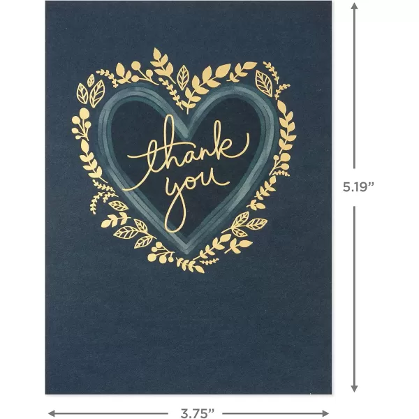 Hallmark Thank You Cards Assortment Foil Hearts and Flowers 48 Thank You Notes and EnvelopesGreeting Card 5STZ1063