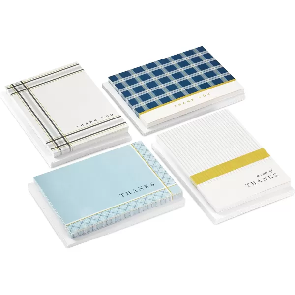 Hallmark Thank You Cards Assortment Stripes and Plaid 48 Cards with EnvelopesStripes  Plaid