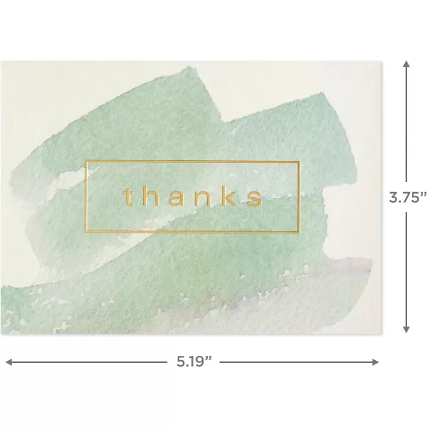 Hallmark Thank You Cards Assortment Watercolor Greenery 50 Thank You Notes and Envelopes