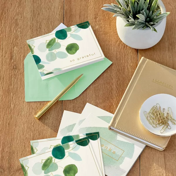 Hallmark Thank You Cards Assortment Watercolor Greenery 50 Thank You Notes and Envelopes