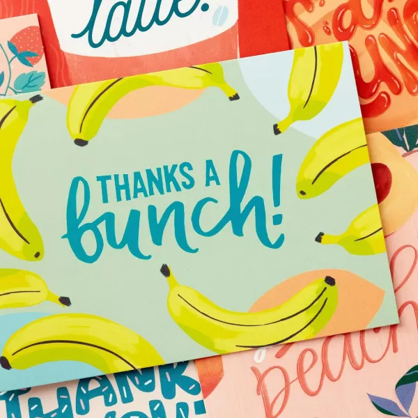 Hallmark Thank You Notes Food Puns 36 Blank Cards with Envelopes Donut Latte Brunch