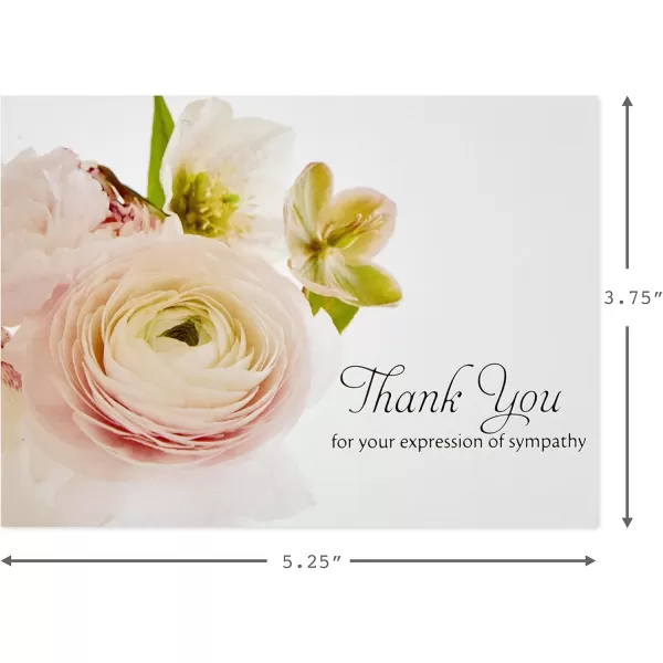 Hallmark Thank You for Your Sympathy Cards Soft Bouquet 20 Note Cards with Envelopes 5STZ5034Soft Bouquet