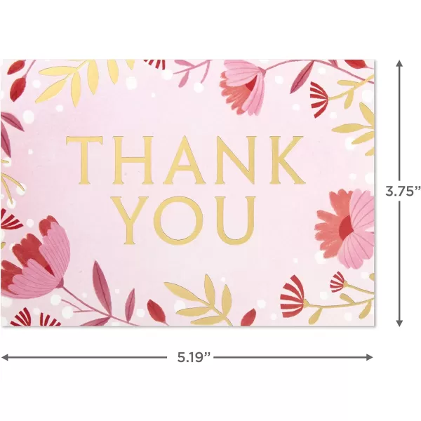 Hallmark Wedding Baby Shower Bridal Shower Thank You Cards Pink Flowers 40 Thank You Notes and Envelopes