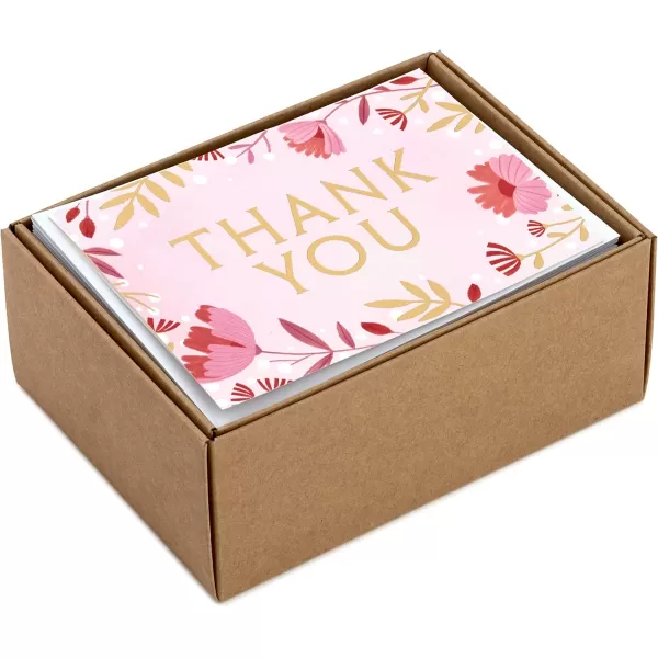 Hallmark Wedding Baby Shower Bridal Shower Thank You Cards Pink Flowers 40 Thank You Notes and Envelopes