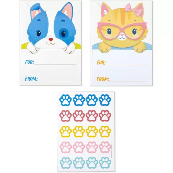 Hallmark Kids Fill in the Blank Thank You Cards Assortment Dogs and Cats 24 Thank You Notes and 40 Stickers