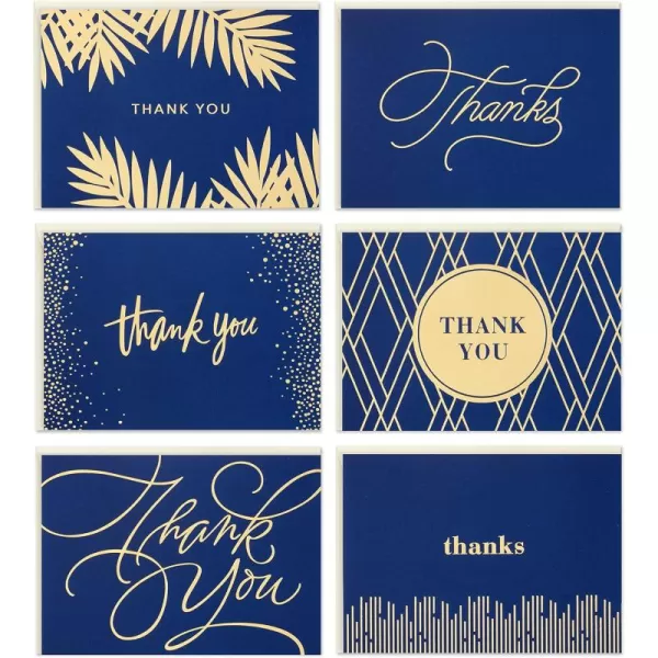 Hallmark Pack of Thank You Cards Elegant Silver Foil 40 Thank You Notes with Envelopes120 Blank Cards with Envelopes