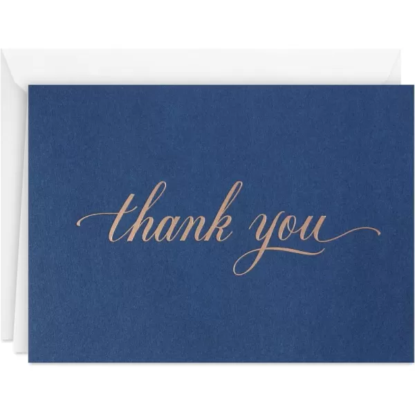 Hallmark Pack of Thank You Cards Elegant Silver Foil 40 Thank You Notes with Envelopes40 Blank Cards with Envelopes