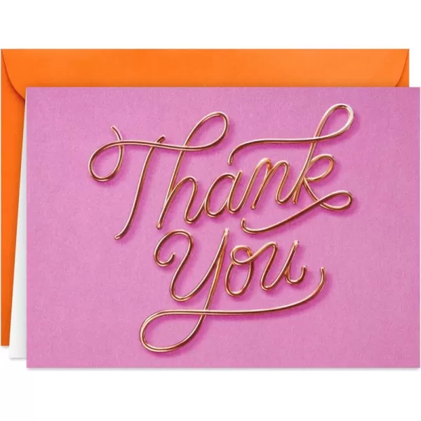 Hallmark Pink Thank You Notes 40 Blank Cards with Envelopes for Bridal Showers Birthdays Graduations