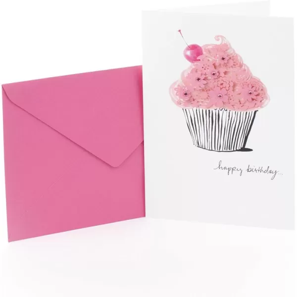 Hallmark Signature Birthday Card DeliveryPink Cupcake