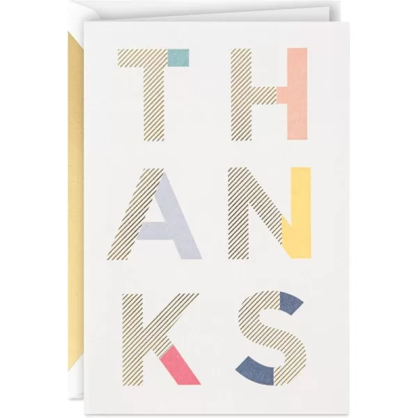 Hallmark Signature Thank You Card for Graduation Teacher Appreciation Administrative Professionals Day or Nurses Day Thanks So MuchThanks So Much