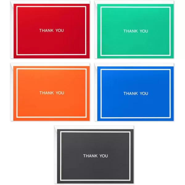 Hallmark Thank You Cards Assortment Stripes and Plaid 48 Cards with EnvelopesMulticolor