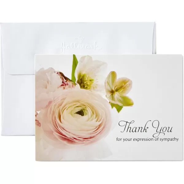 Hallmark Thank You for Your Sympathy Cards Soft Bouquet 20 Note Cards with Envelopes 5STZ5034Soft Bouquet