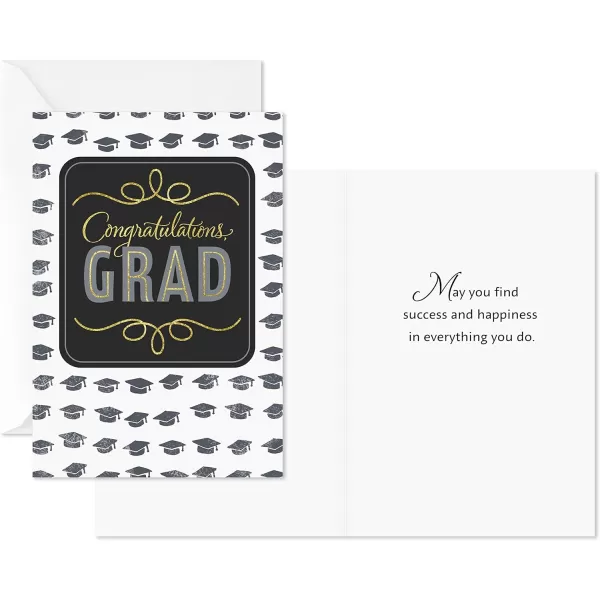 Hallmark Graduation Cards Assortment Gold Foil Neutrals 16 Cards and Envelopes 4 DesignsGold  Black and Ivory