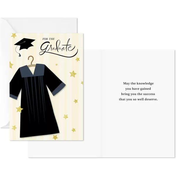 Hallmark Graduation Cards Assortment Gold Foil Neutrals 16 Cards and Envelopes 4 DesignsGold  Black and Ivory