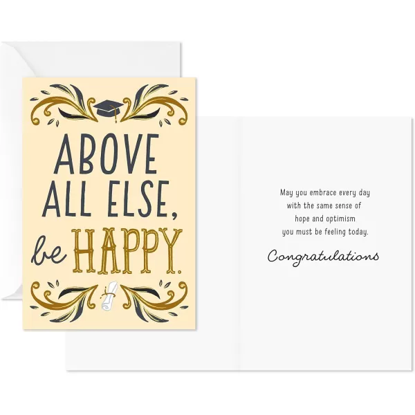 Hallmark Graduation Cards Assortment Gold Foil Neutrals 16 Cards and Envelopes 4 DesignsGold  Black and Ivory