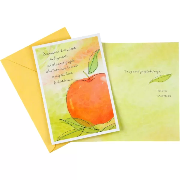 Hallmark Teacher Appreciation Card Assortment for Day Care Preschool Elementary School Graduation or Back to School 8 Cards with Envelopes