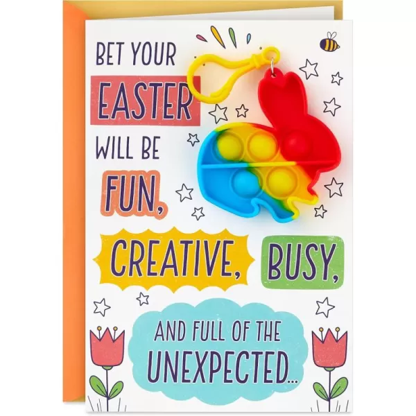 Hallmark Graduation Card for Kids Removable Glasses for Preschool or Kindergarten GraduatesEaster  Bunny Pop It Toy with Card