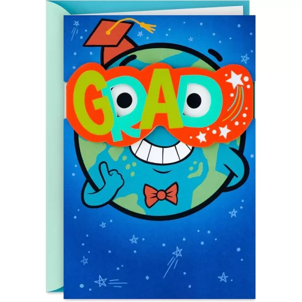 Hallmark Graduation Card for Kids Removable Glasses for Preschool or Kindergarten GraduatesGraduation  GRAD Glasses with Card